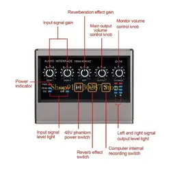 Tarjeta sonido grabación J1HC Plug and Play, solución sonido calidad para voces en off e instrumentos