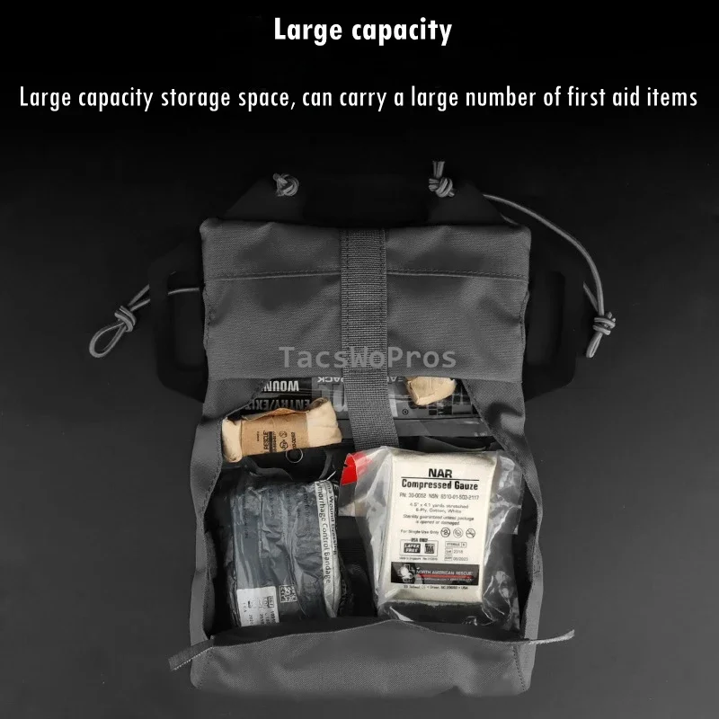 Chaleco táctico para tiro rápido al aire libre, bolsa de supervivencia de emergencia, Kit de primeros auxilios - imagen 5