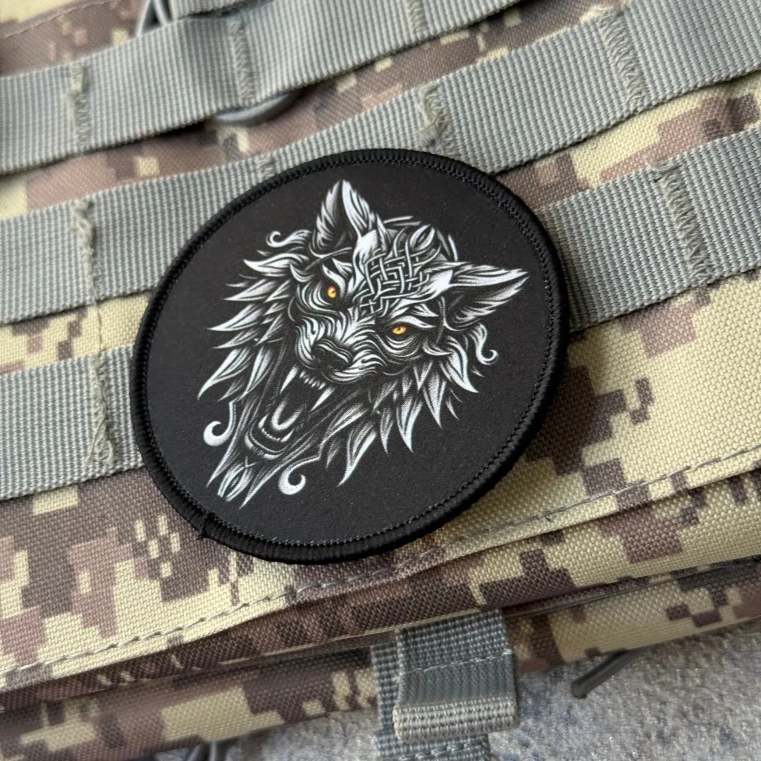 Parche táctico de lobo morale Honor God - Velcro para ropa - imagen 4
