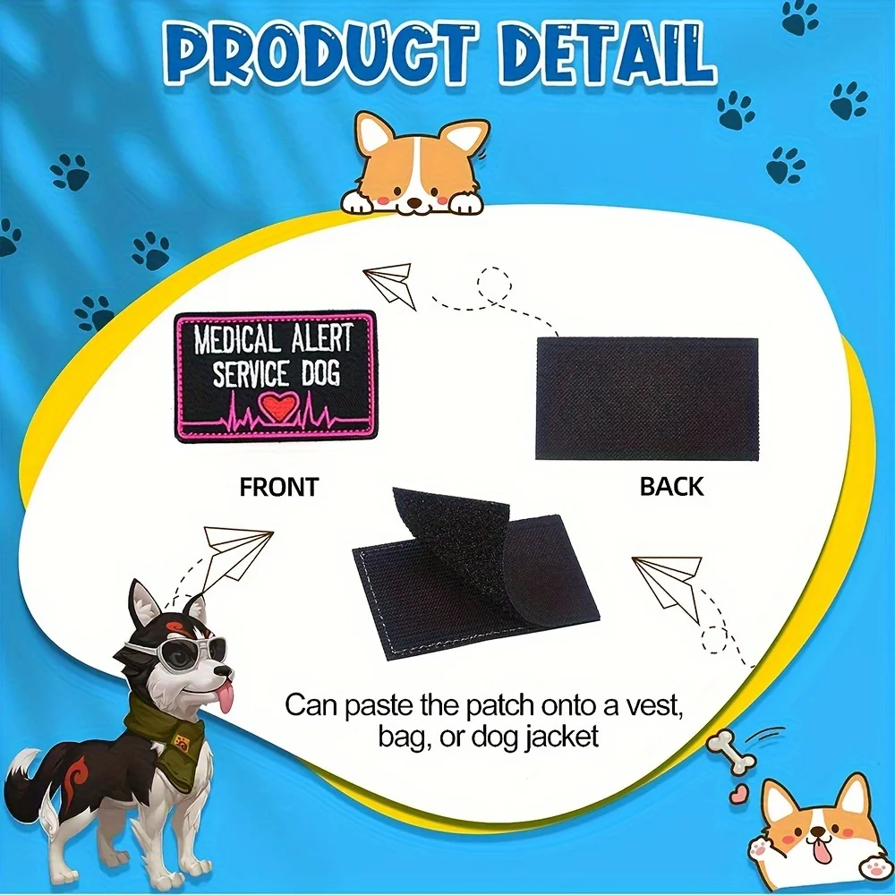 Chaleco táctico para perros con velcro y parche bordado adiestramiento - imagen 3