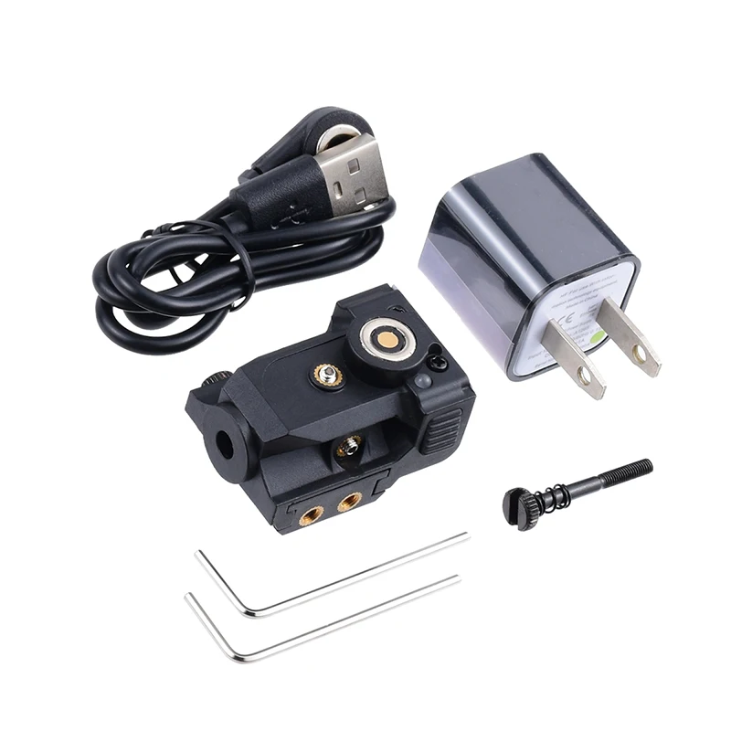 Linterna de carga magnética USB LG02, nuevo adaptador ajustable infrarrojo montado en la parte inferior, láser de carril de 20MM, láser rojo y verde portátil - imagen 5