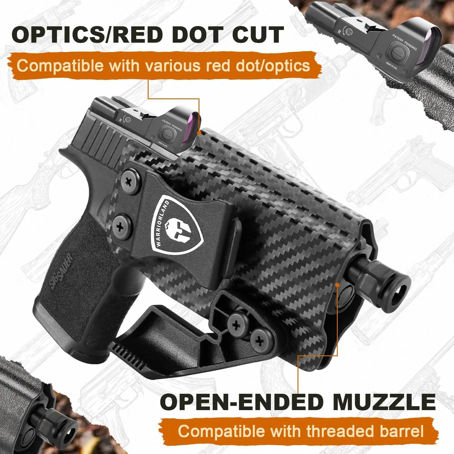 Funda táctica P365 X IWB Kydex interior oculta para mano derecha - imagen 3