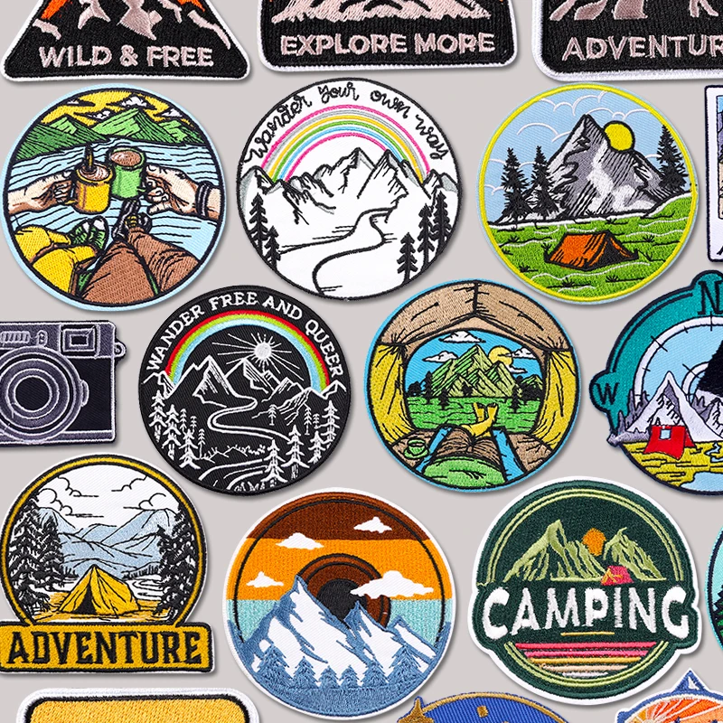 Parches bordados termoadhesivos – Insignias para montaña y aventura