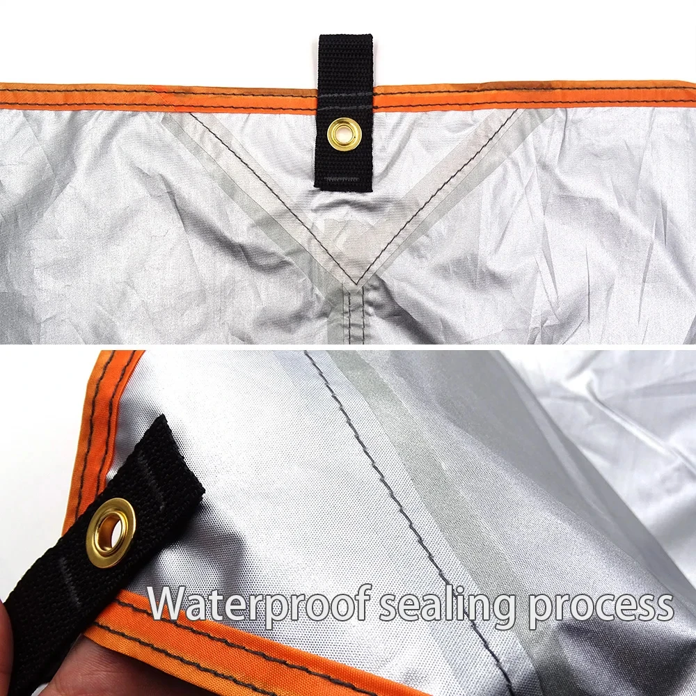 Lona impermeable para acampar, toldo grande ultraligero para jardín al aire libre, refugio solar para playa y Turismo, 4x4m, 5x3m, 4x3m, 3x3m - imagen 5