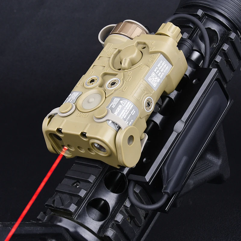 WADSN-Láser táctico NGAL sin IR, punto verde, azul y rojo, mira para caza, explorador, luz estroboscópica LED blanca con interruptor de presión, Base fija - imagen 3