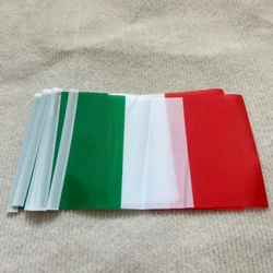 Bandera de mano italiana poliéster doble cara