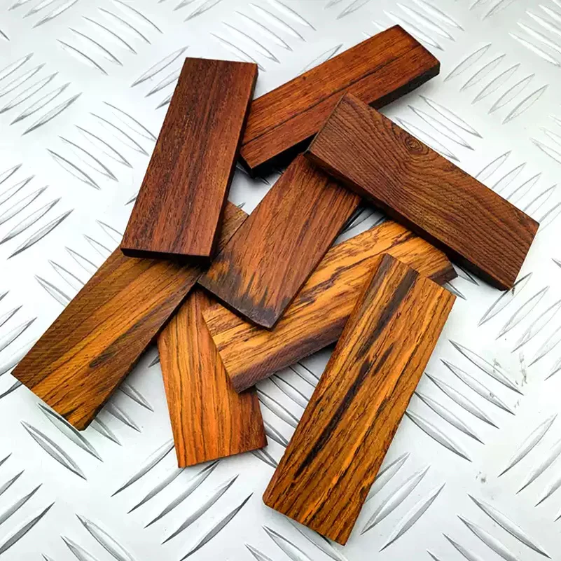 2 unids/lote, 2 tamaños, tablero de palisandro siamés de madera Cocobolo Natural, placa Dalbergia Retusa para herramientas para cuchillos, mango, Material de fabricación DIY