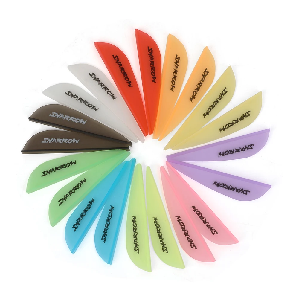 50 Uds pluma de flecha 2/3/4 pulgadas paletas de flecha de goma transparente tiro con arco Fletching arco flecha tiro caza - imagen 4