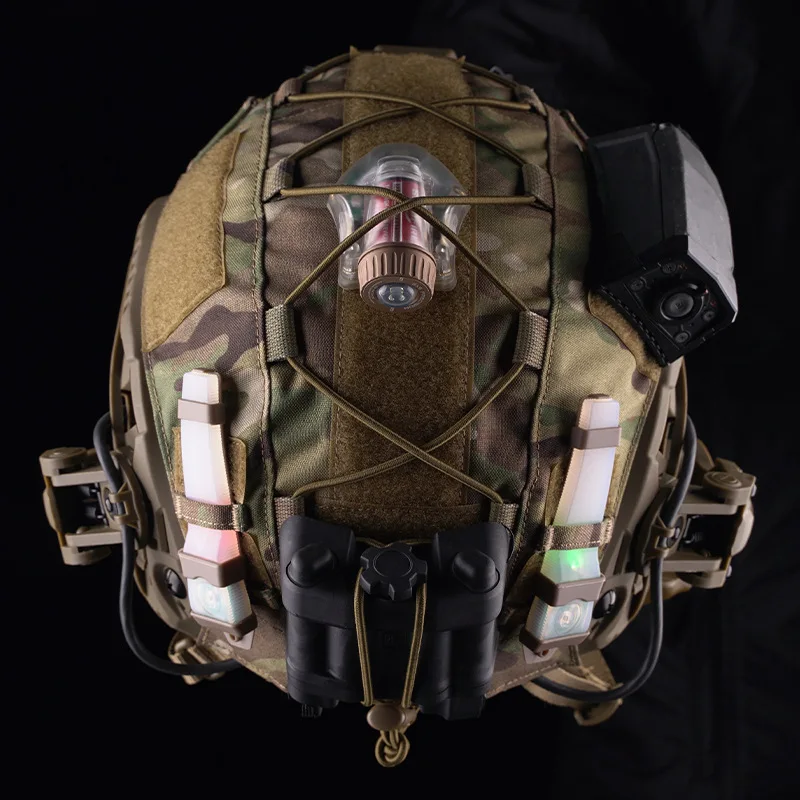 Cubierta de casco de camuflaje de tamaño M/L, cubierta de casco de camuflaje con aro y bucle, tela de casco de deporte al aire libre para actividades al aire libre - imagen 3