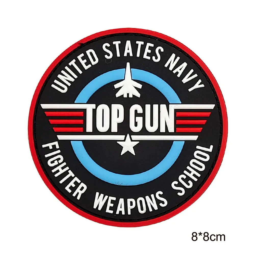 Insignia táctica Top Gun con bandera americana - imagen 3