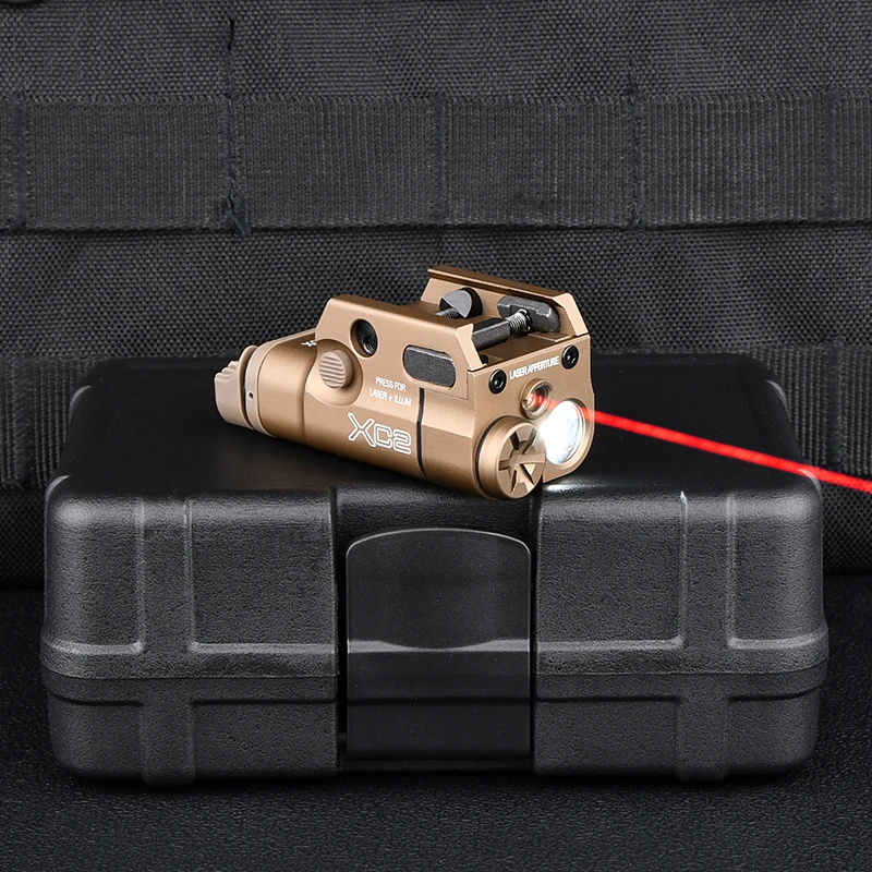 WADSN-linterna colgante de Metal para caza, luz de explorador táctico, láser rojo y verde, Glock 17, 18, 19, 25, XC2 - imagen 2