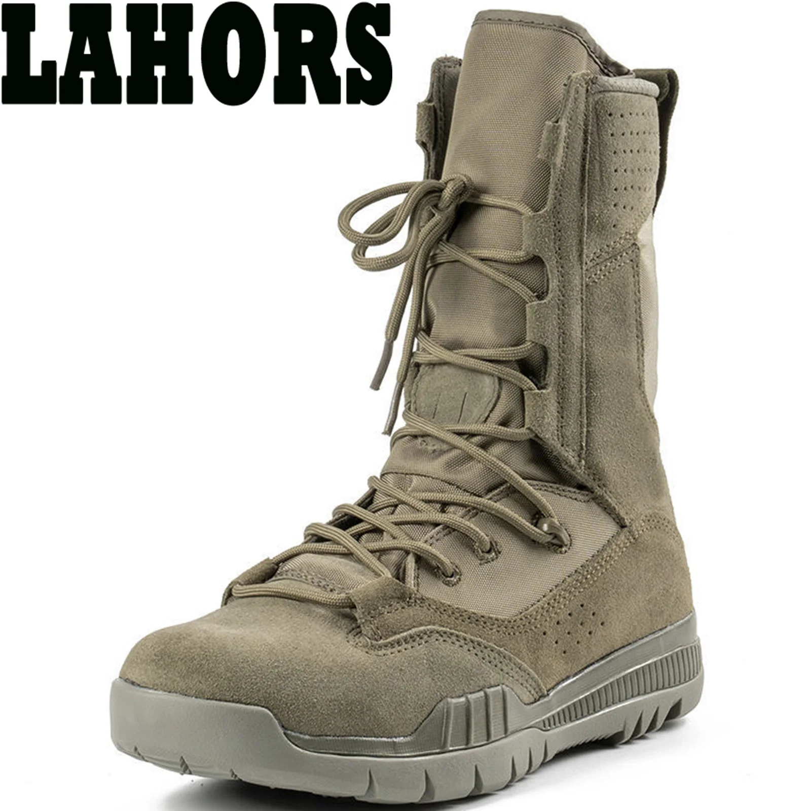 Lahors-botas de combate al aire libre para hombre, zapatos de entrenamiento de montañismo, botas tácticas impermeables ligeras, zapatos de malla para senderismo - imagen 4
