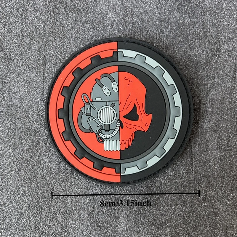 Parche táctico de PVC con calavera para ropa, insignia de moral, brazalete, gancho, parches militares, pegatinas para mochila - imagen 5