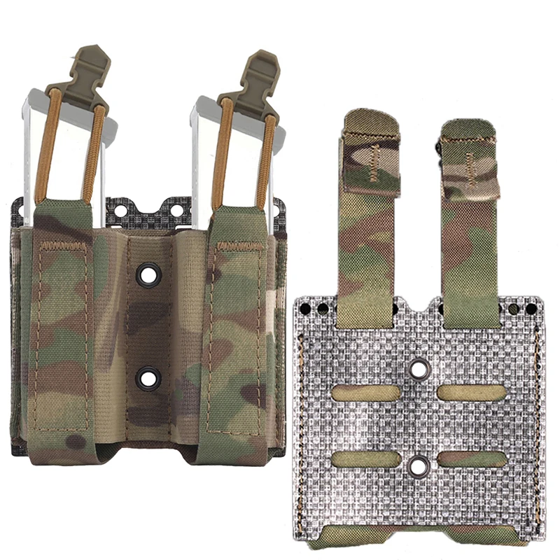 Bolsa táctica para revistas de pistola, doble Molle de 9mm, bolsa elástica Universal para caza, bolsas con Clip Airsoft de alta calidad - imagen 3