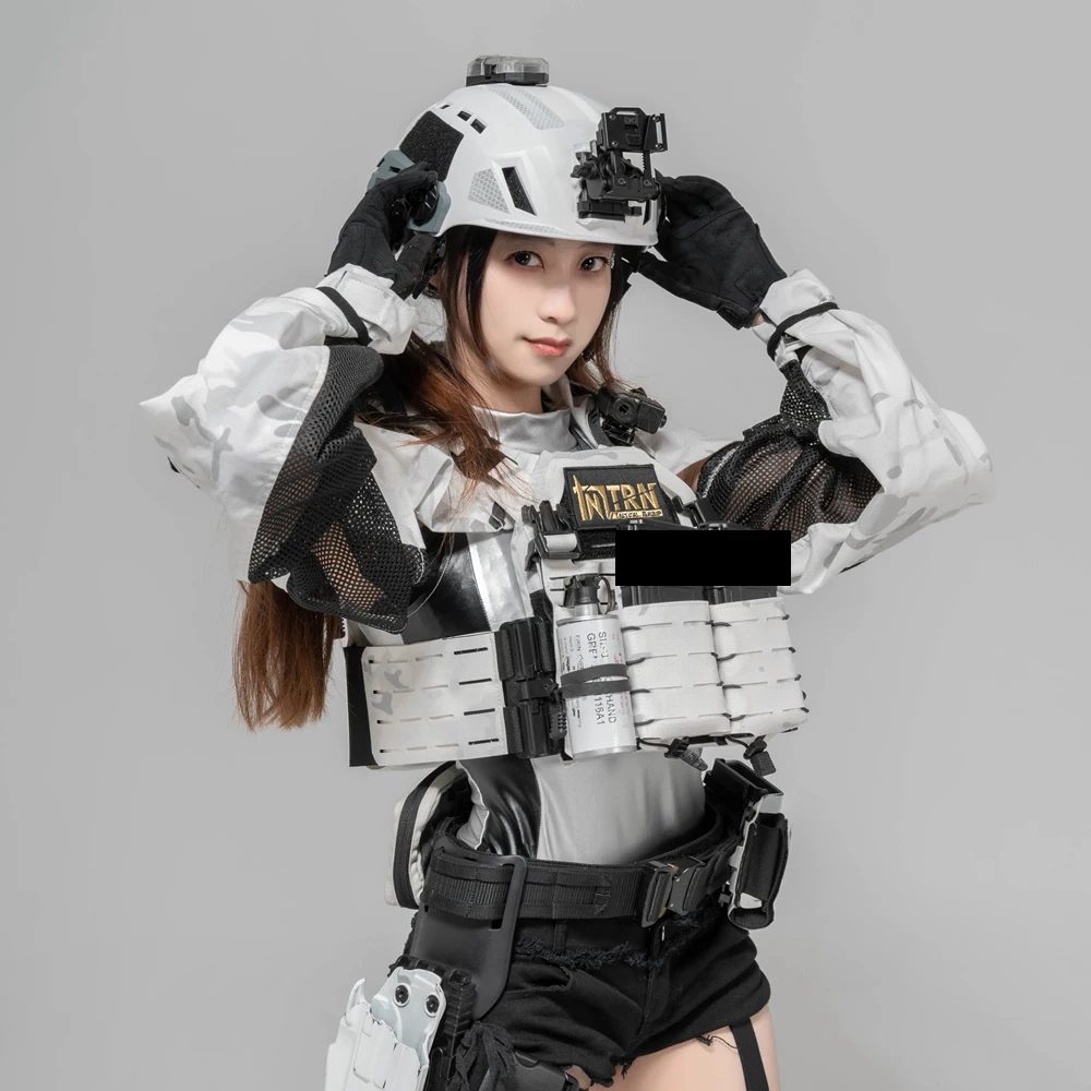 Chaleco táctico compacto QPC para mujer para tallas pequeñas de menos de 160 cm y 30-48 kg, ideal para airsoft, entrenamiento de supervivencia en deportes al aire libre - imagen 4