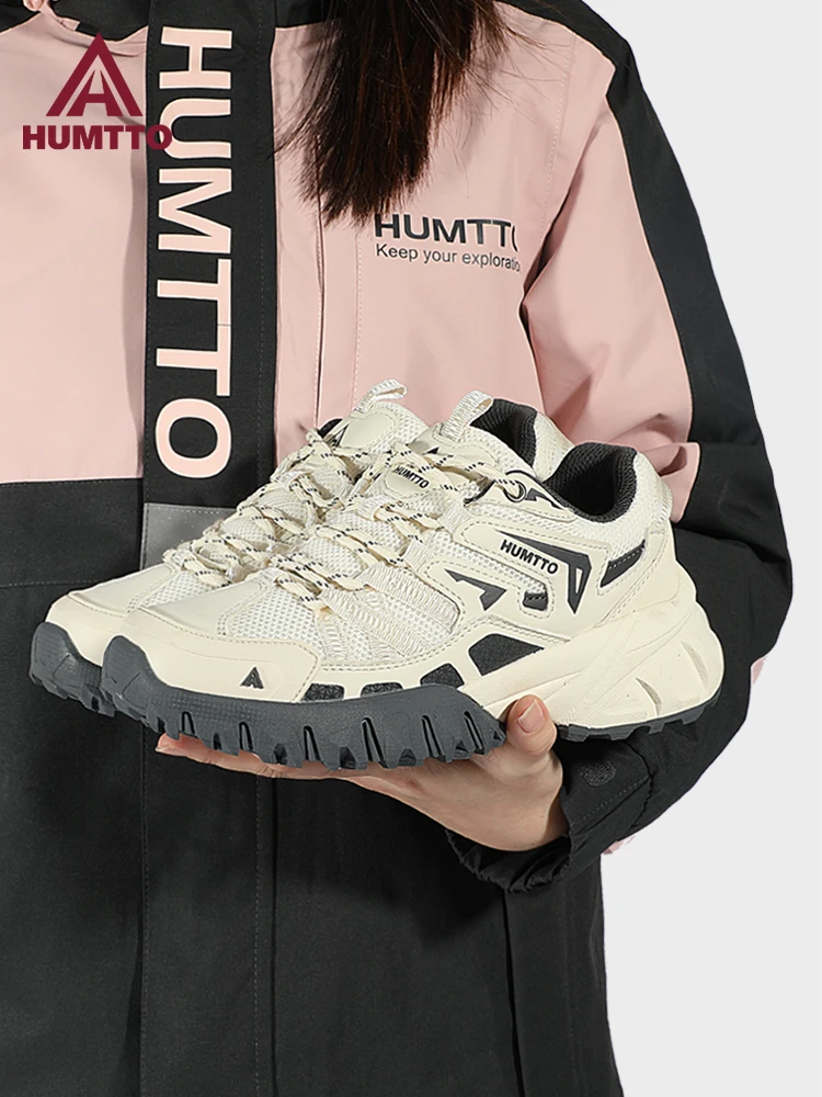 HUMTTO zapatos de senderismo al aire libre, zapatillas de deporte para mujer, zapatos tobilleros informales transpirables para mujer, zapatos de trekking, zapatos de viaje de montaña para caminar - imagen 4