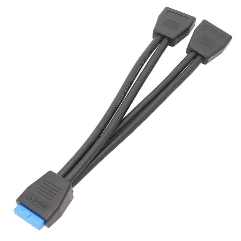 Cable de extensión de cabezal USB 3,0, adaptador de extensión divisor de 19/20 Pines de 1 a 2 Y, envío directo - imagen 5