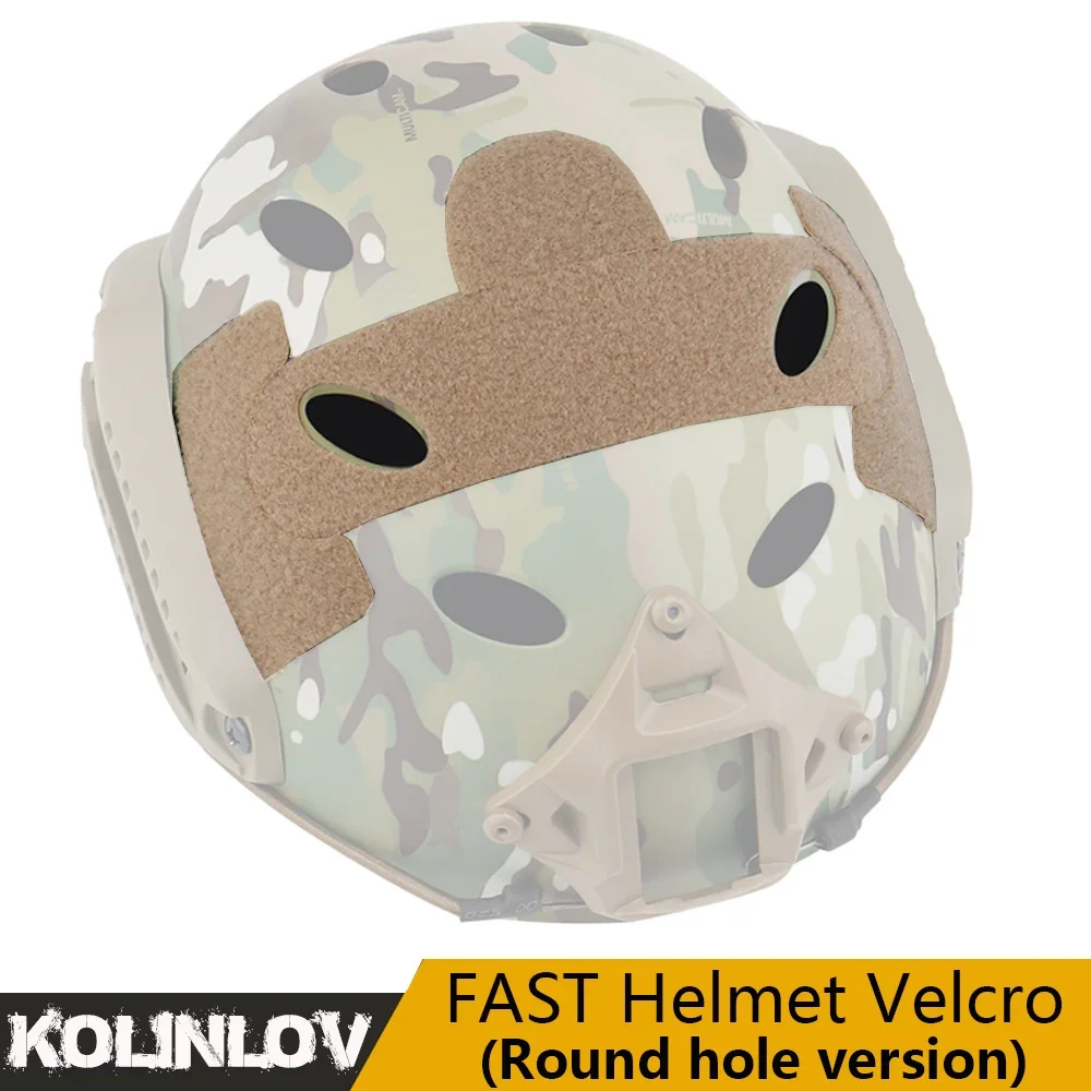 Versión de orificio redondo para casco rápido, parches para casco táctico, sujetador de gancho y bucle, accesorios adhesivos - imagen 3