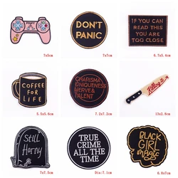 Parche termoadhhesivo negro con letras – Personalizable para equipamiento o uniforme