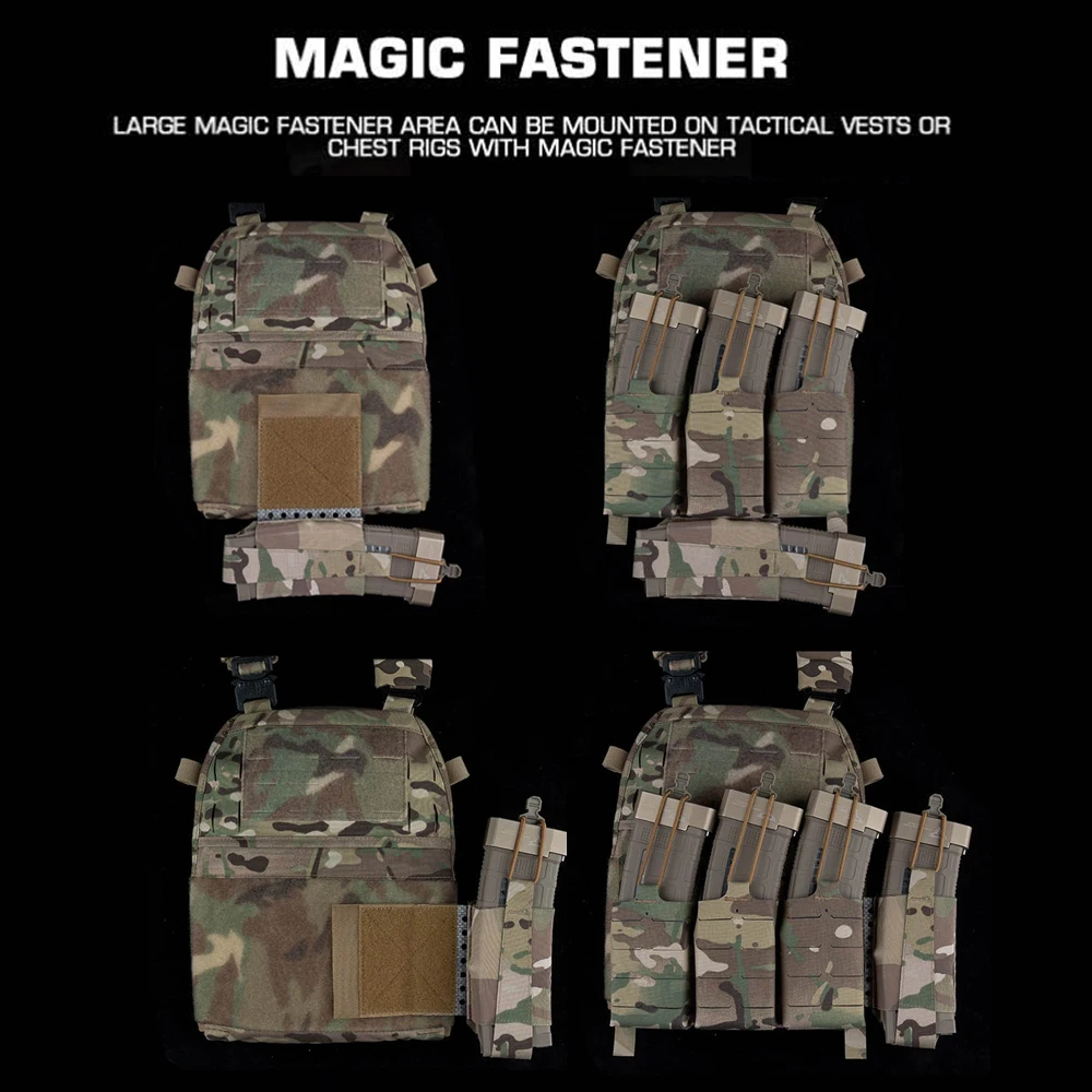 Portador de placa táctica, placa lateral extendida, adaptador de bolsa para revistas de Radio MOLLE, chaleco Airsoft de caza, Panel adaptador con hebilla de nailon - imagen 5
