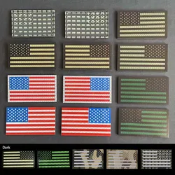Parche IR reflectante bandera americana táctica para casco