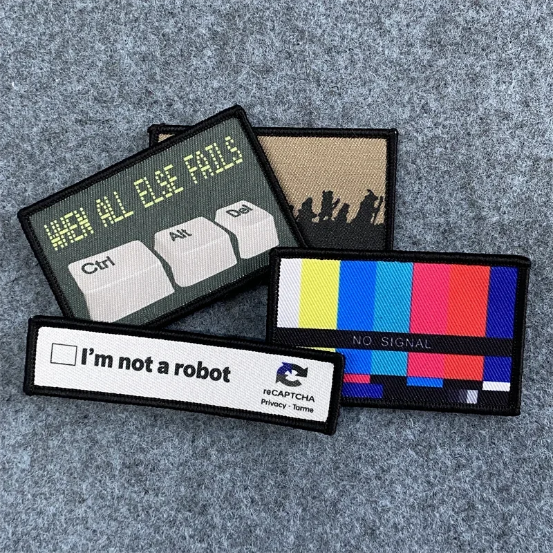 Cuando todo lo demás fallos parche Señor de los anillos insignias de moral impresas gancho y bucle no soy Robot pegatinas mochila parches para ropa
