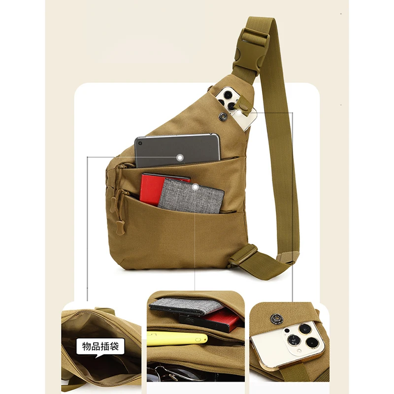 Bolsa de almacenamiento de pistola oculta táctica multifuncional, bolso de hombro para hombre, funda de caza para pistola, bolsas Fino de viaje de negocios - imagen 5