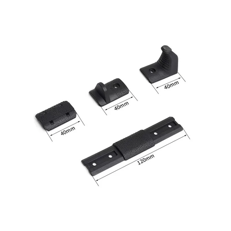 Cubiertas universales de riel resistentes al calor para KeyMod/M-LOK, kit táctico de plástico de nailon Compatible con Airsoft AR15 M4 HK416 ACR - imagen 2