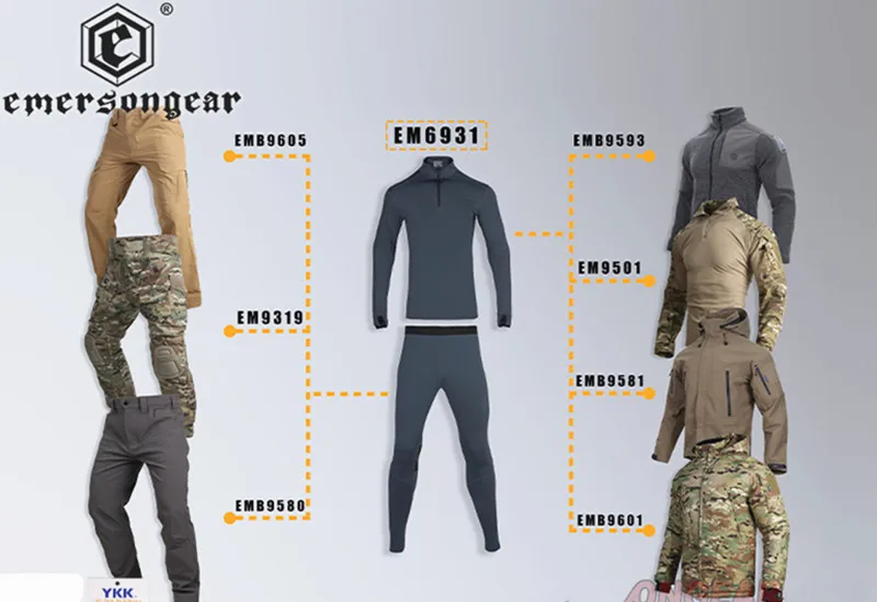 Ropa interior térmica táctica transpirable para hombre - imagen 5