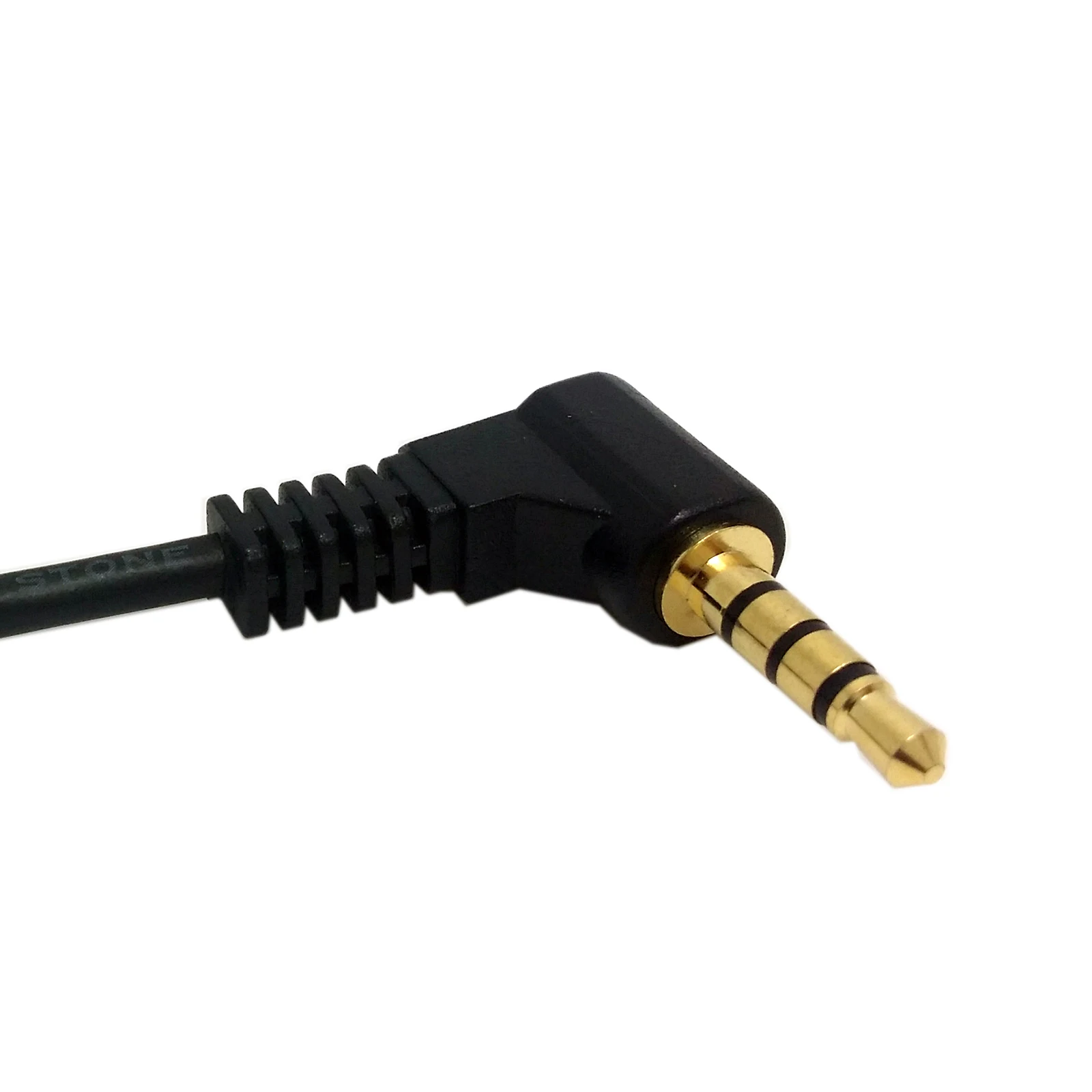 CY-Cable extensor de Audio macho a hembra, conector de 3,5mm, 4 polos, estéreo, 10cm, negro - imagen 3