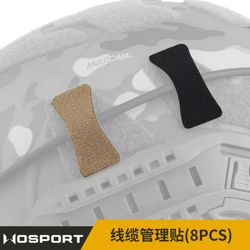 8 Uds. Equipo de comunicación electrónica táctica para exteriores organización almacenamiento gancho bucle gestión de cables pegatina Cable recogido - imagen 2