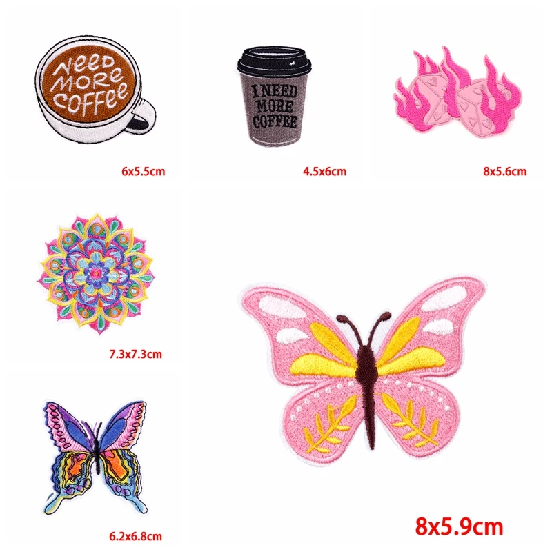 10 unids/lote parche de dibujos animados cereza ciervo coche flor parche hierro en parches para ropa parches termoadhesivos Jeans sombreros insignias para coser - imagen 4