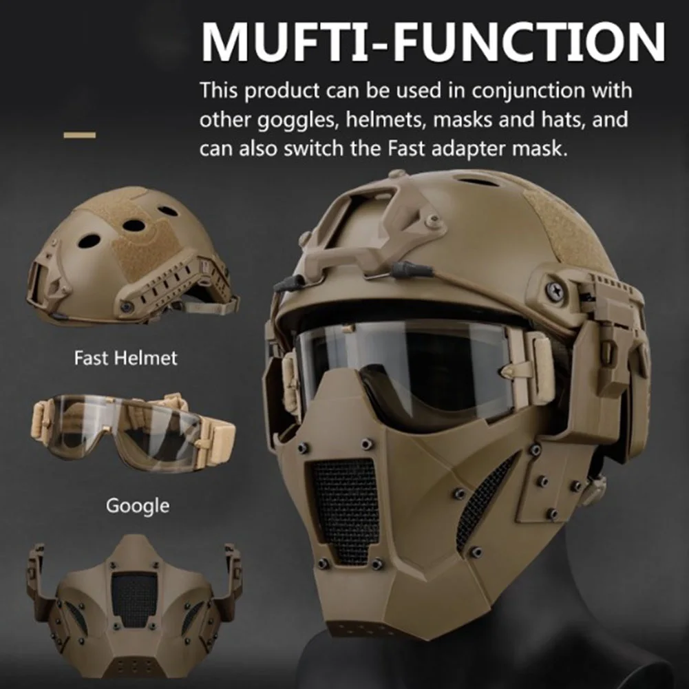 Máscara de airsoft de media cara, equipo protector de paintball para hombres, máscara táctica resistente a impactos para caza de cosplay de Halloween - imagen 2