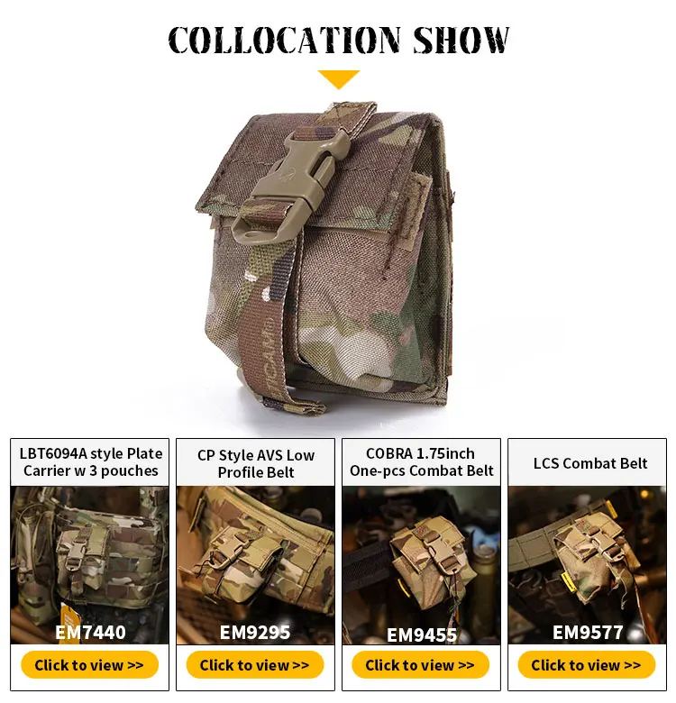 Emersongear LBT estilo bolsa de granada de un solo Frag Airsoft Paintball equipo de combate bolsa de granada Molle EM6369 - imagen 4