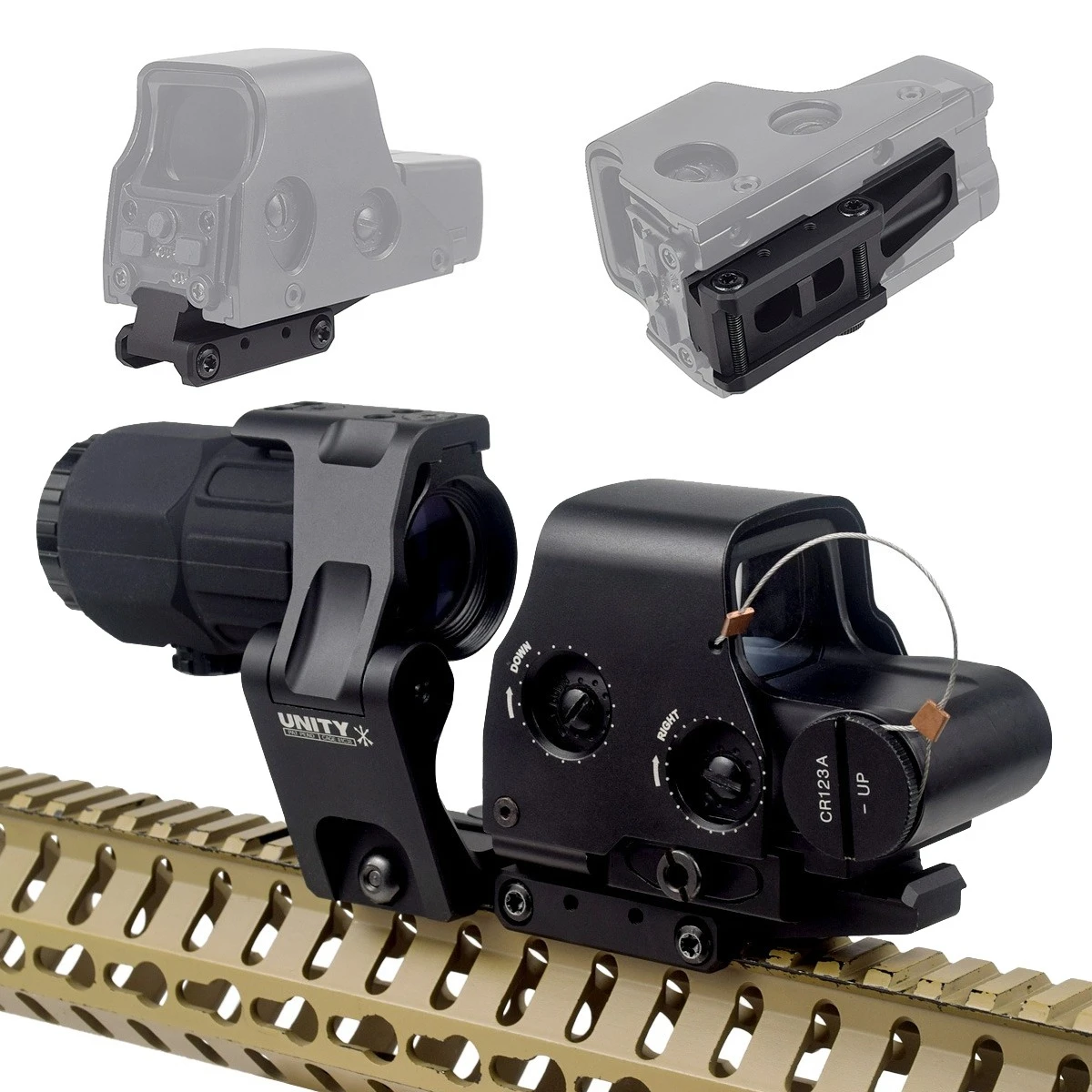 Mira telescópica táctica 558, montaje elevador rápido, alcance holográfico, Base de montaje aumentada para 551 553 558 LP LC, mira de punto rojo - imagen 4