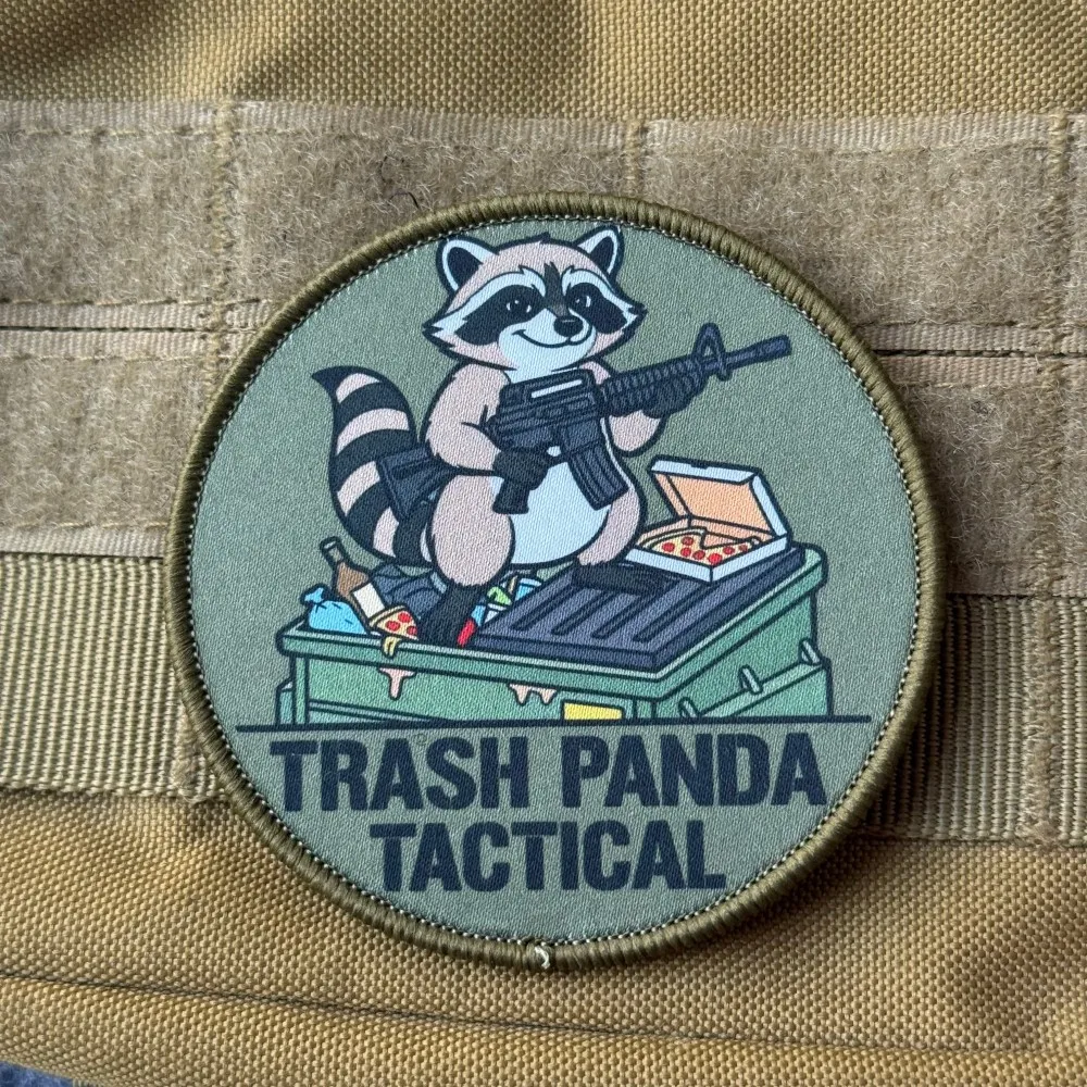 Parche táctico Trash Panda mapache divertido para EDC y mochilas - imagen 5