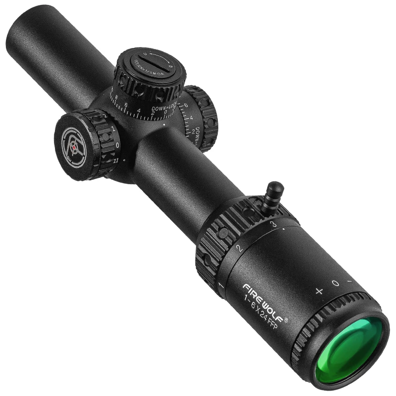 FIRE WOLF FFP 1-6X24 IR alcance compacto alcance de caza mira para Rifle táctico retícula grabada en vidrio amplio campo de visión miras ópticas - imagen 4