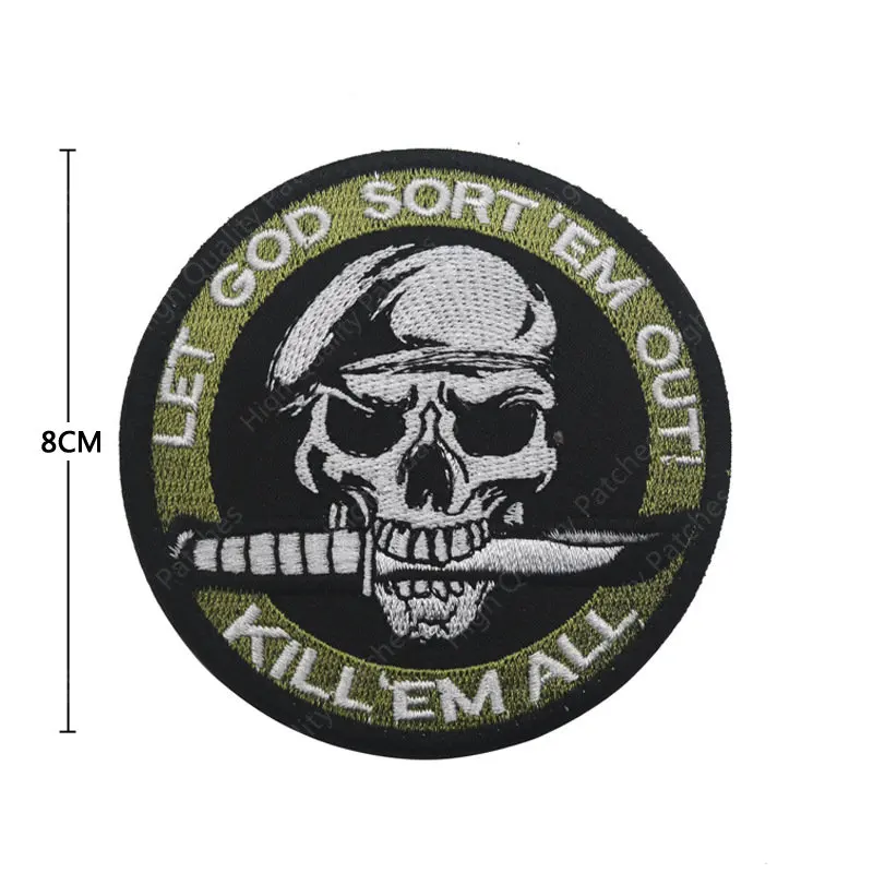 Parches de insignias de calavera, gancho de goma de PVC, insignia extraíble, parche OPS, brazaletes, accesorios de ropa, decorativos para gorras, mochilas - imagen 2