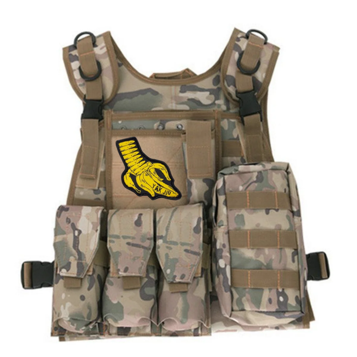 Parche táctico con Clip de plátano, parches de ropa de casco tejido, gancho y bucle, insignia militar de lucha de moral, pegatinas de mochila, brazalete - imagen 3