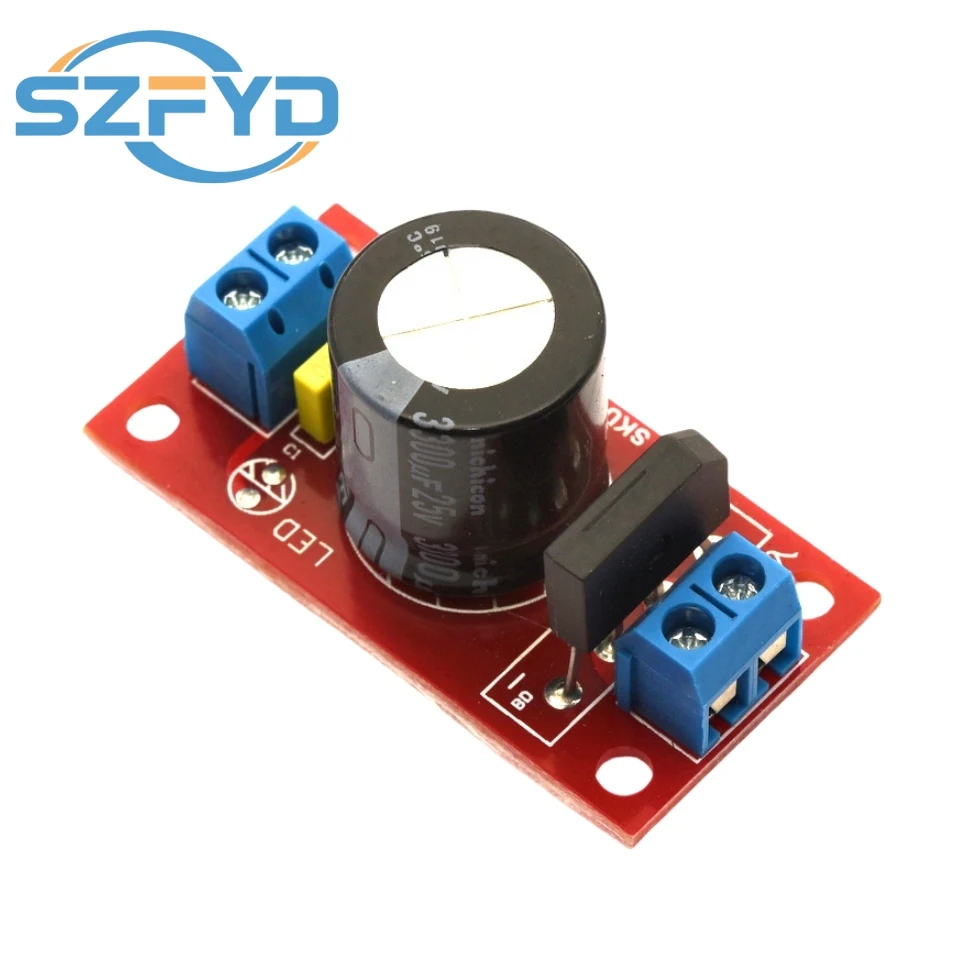 Placa de alimentación de filtro rectificador, rectificador 3A/8A con indicador LED, transformador de aC a dC, placa de alimentación individual de aC a dC - imagen 2