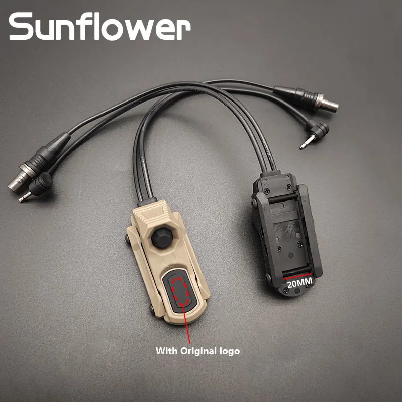 AXON UN botón de doble función interruptor remoto de presión táctico SF M300 M600 armas linterna de corte y láser OTAL-C apto para riel de 20mm - imagen 4