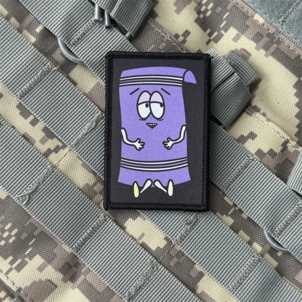 Parche Morale Táctico Morado con Velcro para Chaleco y Mochila - imagen 4