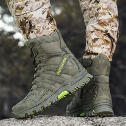 HIKEUP Botas tácticas invierno exterior para entrenamiento terrestre