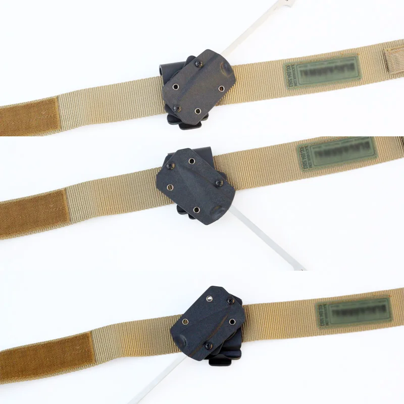 KYDEX-funda táctica para cinturón, Clip de Trabillas para cuchillo DIY, funda con tornillos de caza, Clip de rotación de 360 grados, 3 unidades por juego - imagen 3