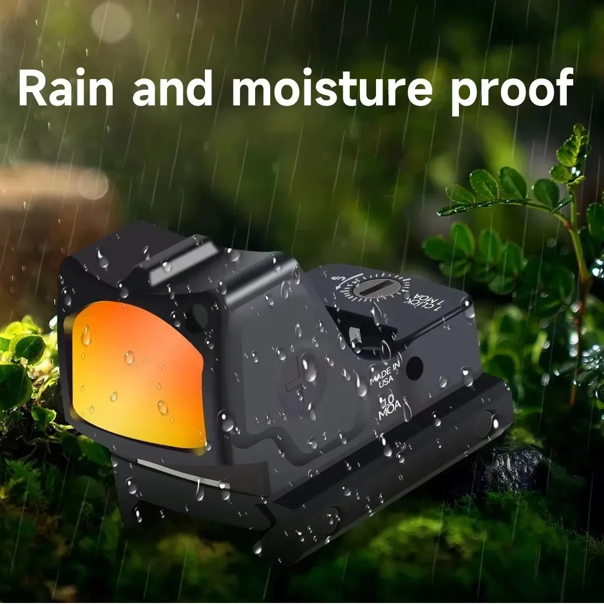 Mira réflex táctica MR Red Dot, mira óptica de puntería ajustable, compatible con riel de 20mm, Airsoft Gl *ck 17 19 AR15 M4 - imagen 5