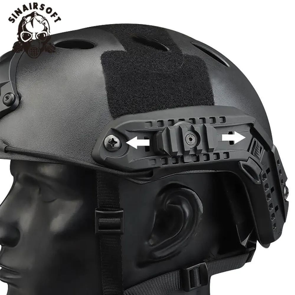 Riel lateral para casco táctico, adaptador de montaje ajustable de 19mm, 360 grados, guía de arco, rotación para Airsoft, accesorios rápidos, 2 piezas - imagen 5