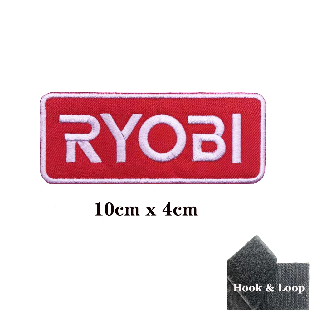 Parches RYOBI Brazalete Parche bordado Gancho y bucle Hierro en insignia bordada Raya militar - imagen 3
