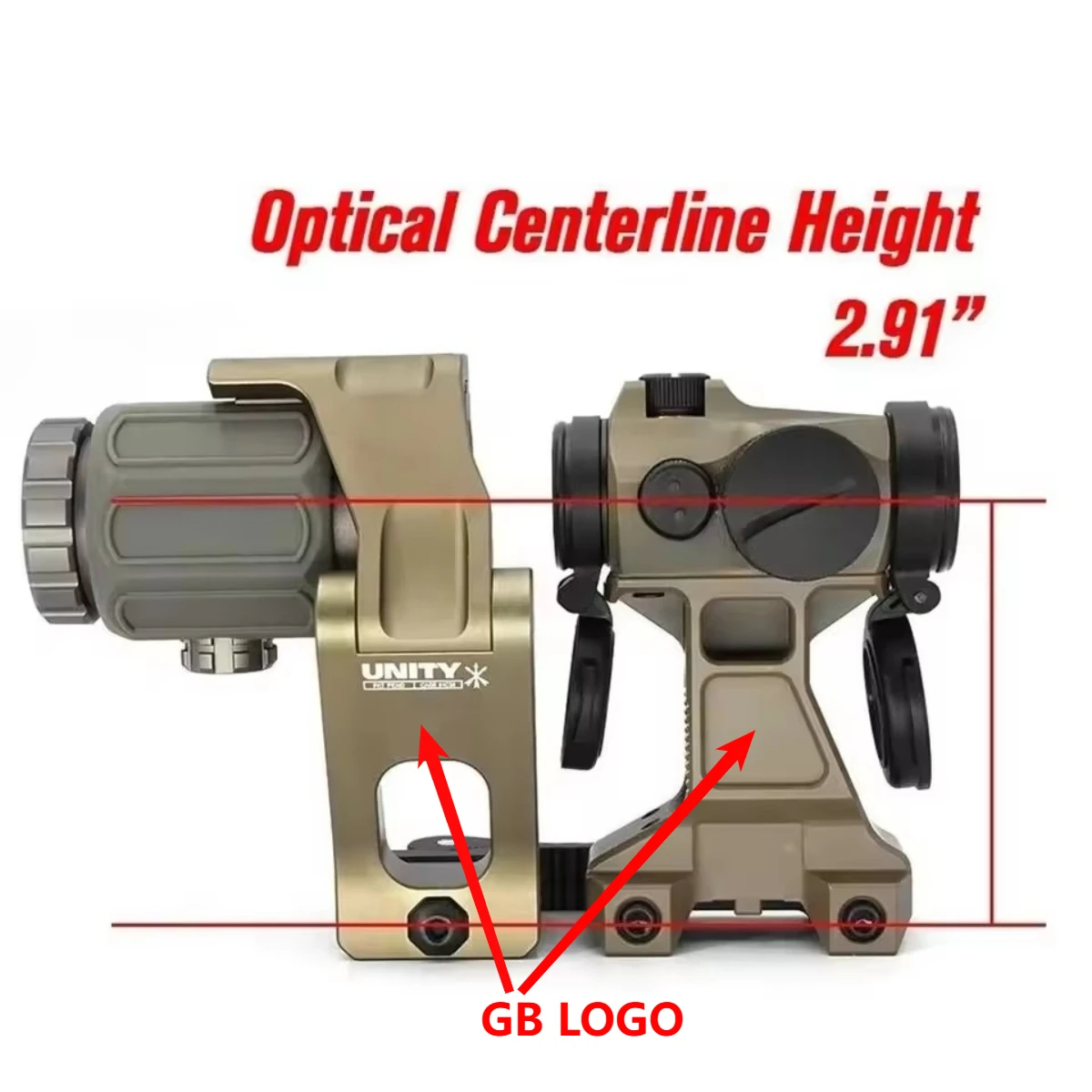 Táctico AIM T02 2MOA Red Dot Sight GB Grupo Hydra UNITY Fast FTC 2,91 montaje EOTECH G33 G43 G45 soporte de lupa - imagen 2