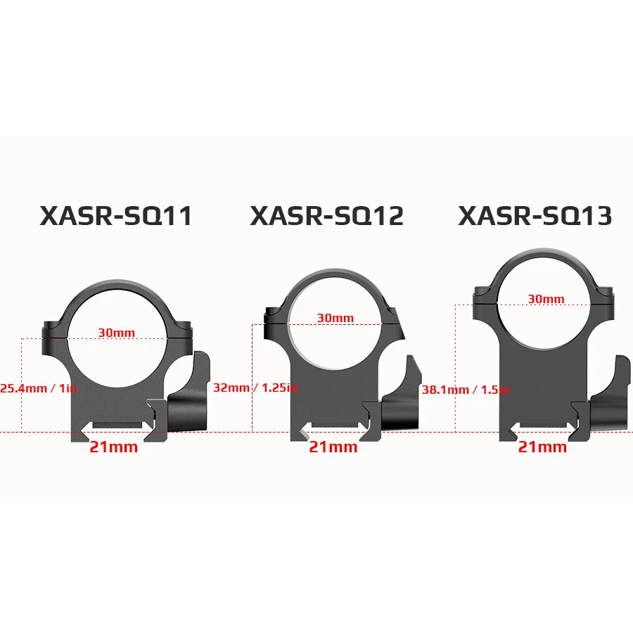 Óptica vectorial 2 unids/set 25,4 Mm 30Mm anillos de montaje de liberación rápida bajo medio alto para riel de 20Mm miras de caza montaje de anillo - imagen 5