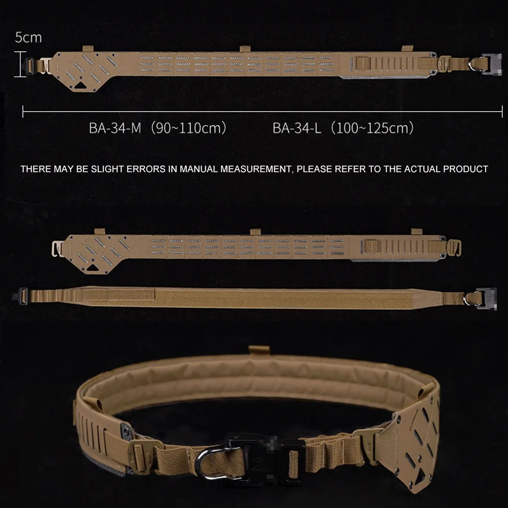 Cinturón táctico MOLLE liberación rápida hebilla metal ajustable - imagen 2